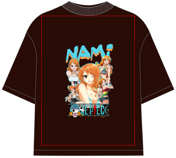 One Piece Nami Oversized Anime T-Shirt