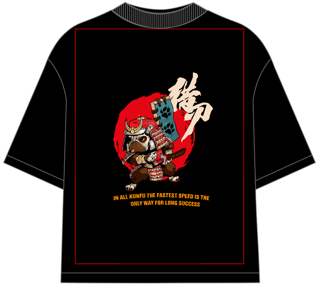 Animated Samurai Oversized Anime T-Shirt