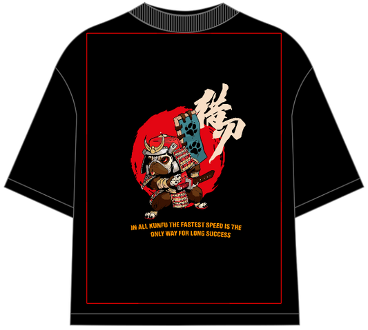 Animated Samurai Oversized Anime T-Shirt