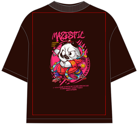 Majestic Panda Oversized T-Shirt