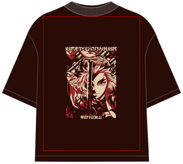 Demon Slayer Kyōjurō Rengoku Oversized Anime T-Shirt