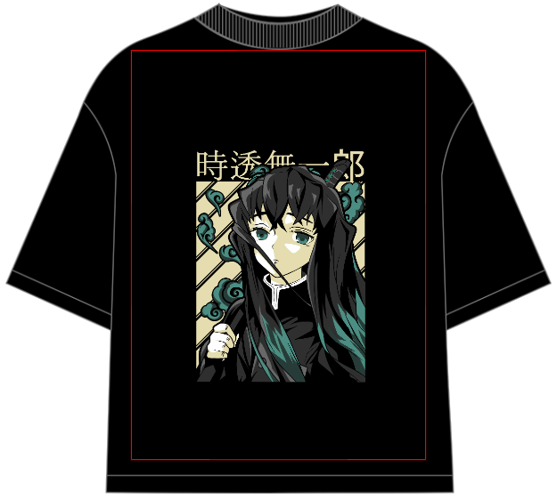 Demon Slayer Muichiro Tokito Oversized Anime T-Shirt