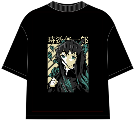 Demon Slayer Muichiro Tokito Oversized Anime T-Shirt