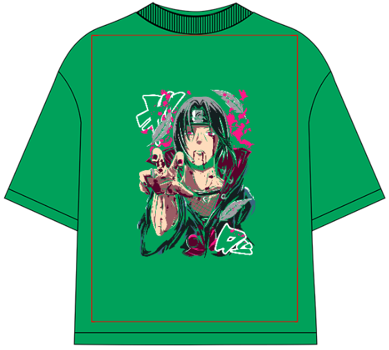 Naruto Itachi Uchiha Oversized Anime T-Shirt