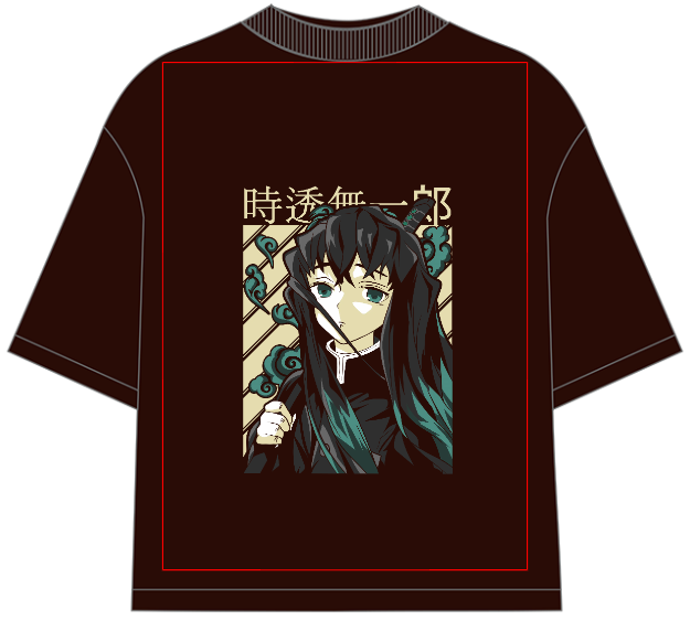 Demon Slayer Muichiro Tokito Oversized Anime T-Shirt