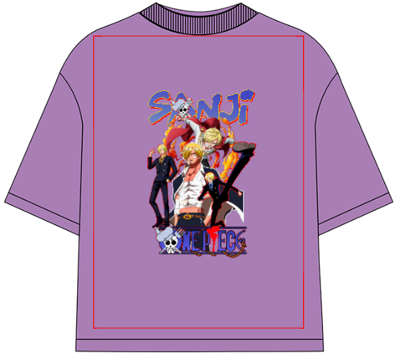 One Piece Vinsmoke Sanji Oversized Anime T-Shirt