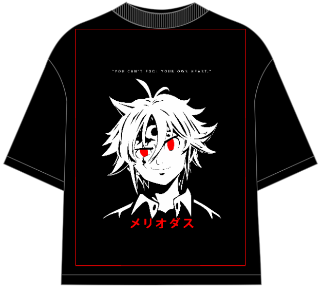 Seven Deadly Sins Meliodas Oversized Anime T-Shirt