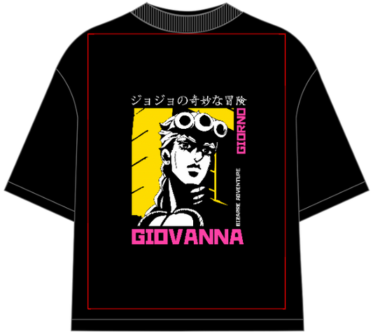 JoJo Bizarre Adventure Giorno Giovanna Oversized Anime T-Shirt