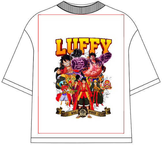 One Piece Monkey D Luffy Oversized Anime T-Shirt